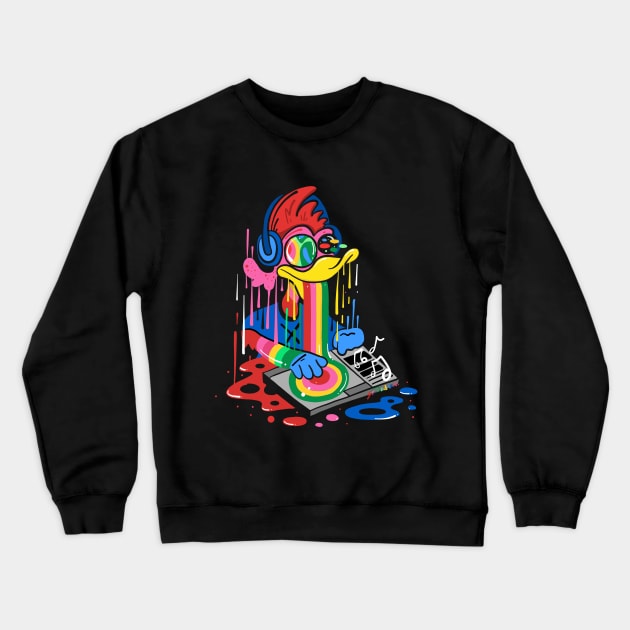 DJ Duck Crewneck Sweatshirt by ms_wearer